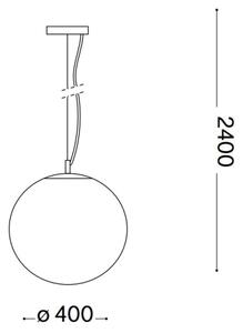 Ideal Lux - Lampadario a sospensione con filo MAPA 1xE27/42W/230V diametro 40 cm oro/fumé