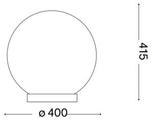 Ideal Lux - Lampada da tavolo CARTA 1xE27/25W/230V diametro 40 cm bianco