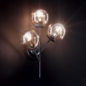 Ideal Lux - Applique KEPLER 3xE27/42W/230V nero/fumé