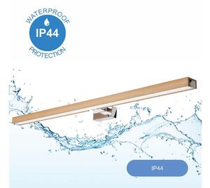 Brilagi-Illuminazione a LED per specchi da bagno WOODY MIRROR LED/15W/230V IP44 quercia/cromo