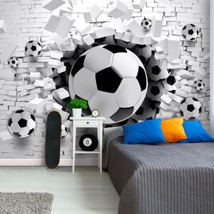 Carta da parati murale Pallone da calcio bianco e nero, Carta da parati popolare, Carta da parati popolare, u96315 - Muralas.it