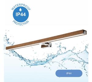 Brilagi-Illuminazione a LED per specchi da bagno WOODY MIRROR LED/15W/230V IP44 quercia/cromo