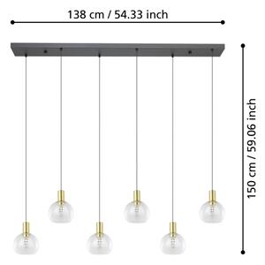 Eglo 390281 - Lampadario a sospensione con filo LED dimmerabile TERQUE 6xLED/5,4W/230V 3000K
