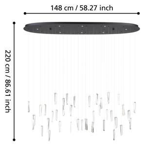 Eglo 390349 - Lampadario a sospensione con filo LED dimmerabile SARDENARA 8xLED/4,2W/230V 3000K