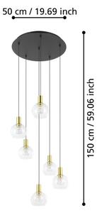 Eglo 390279 -Lampadario a sospensione con filo LED dimmerabile TERQUE 6xLED/5,4W/230V 3000K pr.54cm