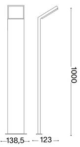 Ideal Lux - Lampada LED da esterno STYLE LED/8,5W/230V 4000K 100 cm CRI 90 IP54 antracite