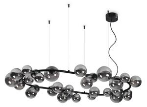 Ideal Lux - Lampadario LED su cavo PERLAGE 30xG9/3W/230V 143 cm nero/fumé