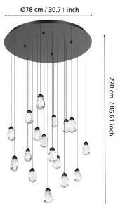 Eglo 390413 - Lampadario a sospensione con filo LED dimmerabile SINDICAT 17xLED/3W/230V 3000K