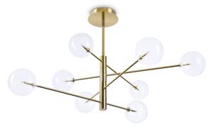 Ideal Lux - Lampadario a sospensione con supporto rigido LED EQUINOXE 8xG4/2W/230V diametro 128 cm ottone/limpido