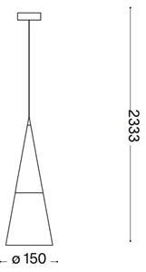 Ideal Lux - Lampadario LED a sospensione con filo CONO 1xGU10/7W/230V diametro 15 cm cromo