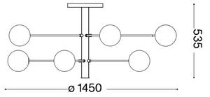 Ideal Lux - Lampadario a sospensione con supporto rigido LED COSMOPOLITAN 12xG9/3W/230V diametro 145 cm nero