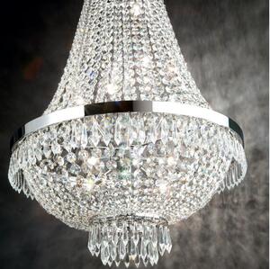 Ideal Lux - LED Lampadario di cristallo a sospensione con catena CAESAR 6xG9/3W/230V diametro 38 cm cromo
