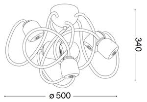 Ideal Lux - LED Flessibile Lampadario a plafone OCTOPUS 6xG9/3W/230V colorato