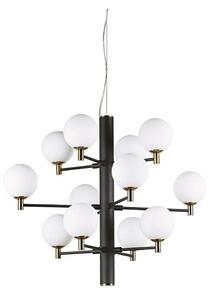 Ideal Lux - Lampadario LED a sospensione con filo COPERNICO 12xG9/3W/230V diametro 71 cm nero