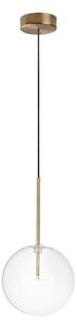 Ideal Lux - Lampadario LED a sospensione con filo EQUINOXE 1xG4/2W/230V diametro 20 cm ottone/limpido