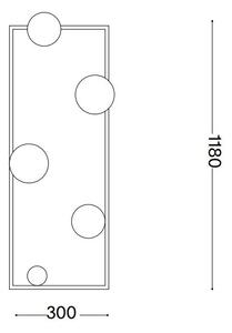Ideal Lux - Lampada LED da terra ANGOLO 5xG9/3W/230V ottone