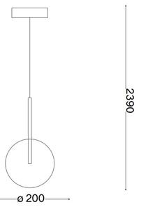 Ideal Lux - Lampadario LED a sospensione con filo EQUINOXE 1xG4/2W/230V diametro 20 cm ottone/fumé