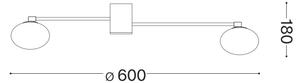 Ideal Lux - Lampadario a plafone LED HERMES 3xG9/3W/230V diametro 60 cm oro