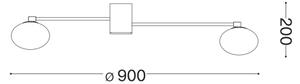 Ideal Lux - Lampadario a plafone LED HERMES 3xG9/3W/230V diametro 90 cm oro