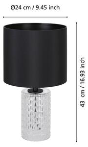 Eglo 39979 - Lampada da tavolo SAPUARA 1xE27/40W/230V nero