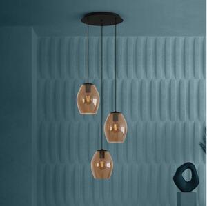 Eglo 390161 - Lampadario a sospensione con filo ESTANYS 3xE27/40W/230V marrone