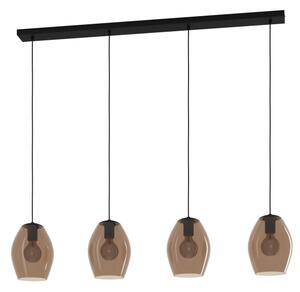Eglo 390162 - Lampadario a sospensione con filo ESTANYS 4xE27/40W/230V marrone