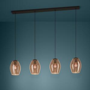 Eglo 390162 - Lampadario a sospensione con filo ESTANYS 4xE27/40W/230V marrone