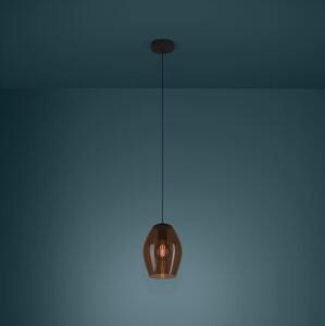 Eglo 390159 - Lampadario a sospensione con filo ESTANYS 1xE27/40W/230V marrone