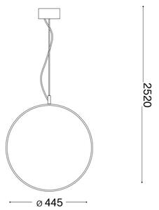 Ideal Lux - Lampadario LED a sospensione con filo CIRCUS LED/29W/230V diametro 44 cm CRI 90 nero