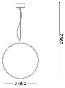 Ideal Lux - Lampadario LED a sospensione con filo CIRCUS LED/33W/230V diametro 60 cm CRI 90 nero
