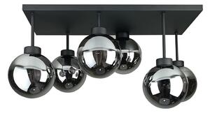 Lampadario a plafone DEA 6xE14/60W/230V nero/fumé nero