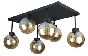 Lampadario a plafone DEA 6xE14/60W/230V nero/fumé beige