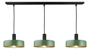 Lampadario a sospensione con filo HAKI 3xE27/60W/230V verde/nero