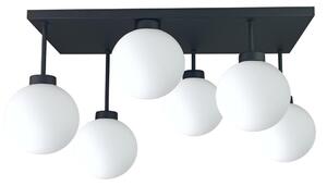 Lampadario a plafone DEA 6xE14/60W/230V nero/bianco