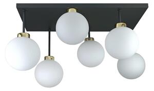 Lampadario a plafone DEA 6xE14/60W/230V nero/oro/bianco