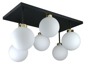 Lampadario a plafone DEA 6xE14/60W/230V nero/oro/bianco