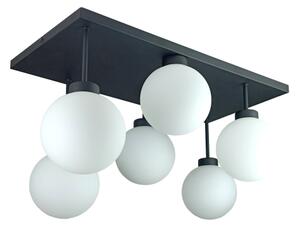 Lampadario a plafone DEA 6xE14/60W/230V nero/bianco