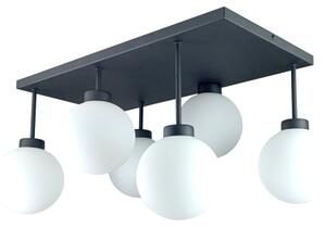 Lampadario a plafone DEA 6xE14/60W/230V nero/bianco