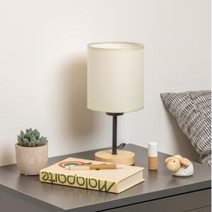 Brilagi - Lampada da tavolo NUBILA WOOD 1xE27/25W/230V quercia/nero/color crema