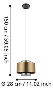 Eglo 390066 - Lampadario a sospensione con filo DUGLIA 1xE27/40W/230V oro