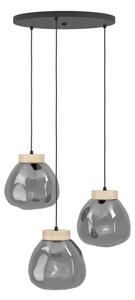 Eglo 390319 - Lampadario a sospensione con filo MAGACELA 3xE27/40W/230V fumé
