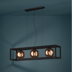 Eglo 390091 - Lampadario a sospensione con filo CORDOBA 3xE27/40W/230V rame/nero