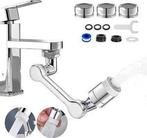 Rubinetti orientabili, rubinetto multifunzione orientabile a 1080°, rubinetto orientabile, regolatore del getto con 2 modalità di erogazione, diffusori universali per rubinetti, cucina/bagno