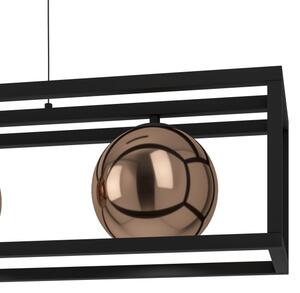 Eglo 390091 - Lampadario a sospensione con filo CORDOBA 3xE27/40W/230V rame/nero