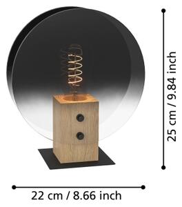 Eglo 390143 - Lampadario a sospensione con filo MILLENA 1xE27/40W/230V fumé
