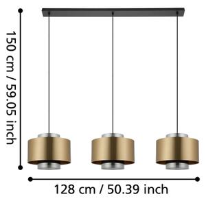 Eglo 390067 - Lampadario a sospensione con filo DUGLIA 3xE27/40W/230V oro