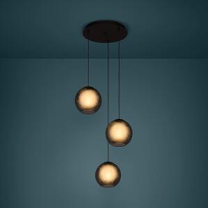 Eglo 390213 - Lampadario a sospensione con filo ARANGONA 3xE27/40W/230V fumé