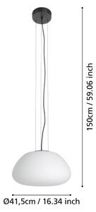 Eglo 390201 - Lampadario a sospensione con filo BALMES 1xE27/40W/230V