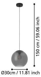 Eglo 390212 - Lampadario a sospensione con filo ARANGONA 1xE27/40W/230V fumé