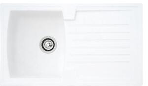 Lavello da incasso Respekta Mineralite Boston 86 cm x 50 cm Bianco